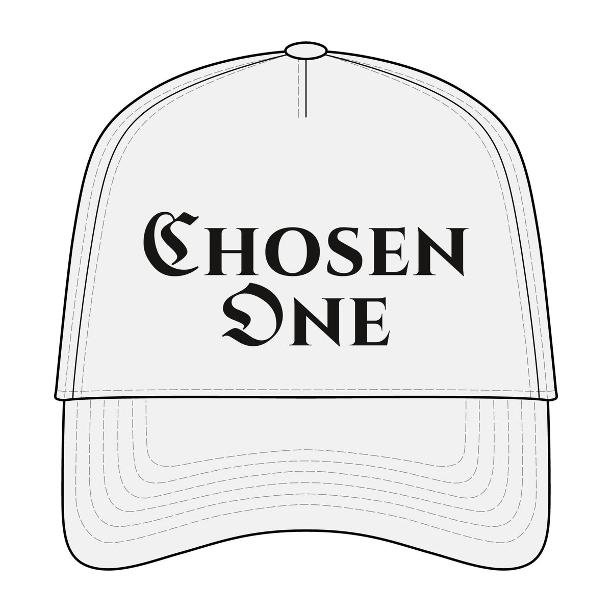 Chosen One White & Black Cap